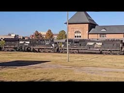 Norfolk Southern 127 with a 6 engine lash up working at Norfolk and Western Union Station.