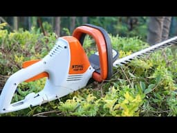 STIHL HSE 42/52 Electric Hedge Trimmer Unboxing and Testing,