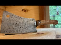 Antique hand forged cleaver restoration