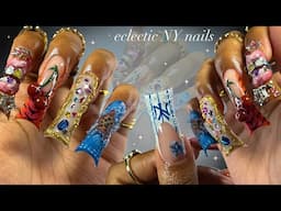 Eclectic New York Nails!🌃🐅💋✨| duck nails + challenging nail art✨