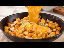 Incredibly delicious potatoes with chicken! Try making it like that! Fast and tasty!