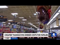 Cheaper Thanksgiving dinner costs for families