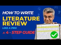 💪 How to Write a High-Quality Literature Review Like a Pro: A 4-Step Guide 🎓