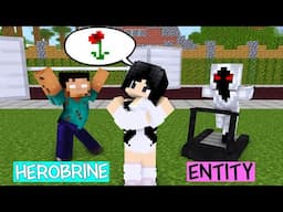 POOR HEROBRINE vs HANDSOME ENTITY - Love Story Minecraft Animation