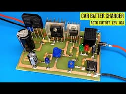 How to make 12v charger Simple Auto cut off 12 volt battery charger circuit