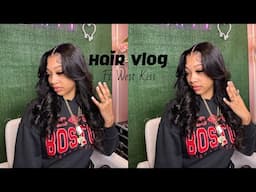 Hair Vlog | Unpacking, Install, Winter Must Have Pre Plucked 13x6 Frontal Wig Ft. West Kiss Hair