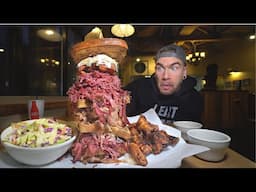 ONLY 30 MINUTES TO EAT AMERICA'S BIGGEST REUBEN SANDWICH CHALLENGE | Joel Hansen Raw