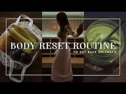 A BODY RESET ROUTINE | a physical reset ft. cold plunges, yoga, skincare, and healthy meal prep