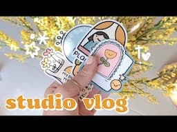 studio vlog #8 ⛅  NEW PRODUCTS + prepping for a big shop update!