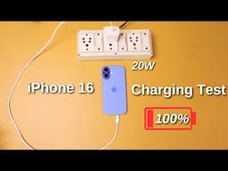 iPhone 16 100% Battery Charging Test with 20 Watt Charger (Hindi)