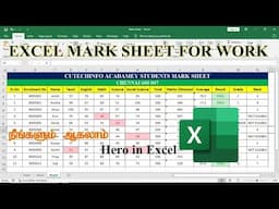 Learn Excel with mark sheet in Tamil | Excel Tutorial for job seekers