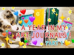 😃Flipping through my Art Journals of the year! 📖🎨✒️/ Sketchbook(s) Tour 📚😆 / From January to May 🐰🐇