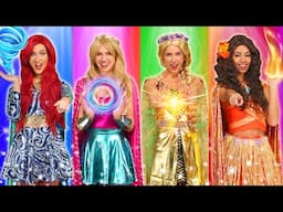 DISNEY PRINCESS MAGICAL SUPERPOWERS. Ariel, Rapunzel, Moana and Aurora vs Disney Villains Parody.