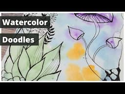 How to paint easy Abstract Watercolor Doodles. Beginner Friendly❤️