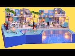 New DIY Miniature DOllhouse Dreamhouse with Pool #diy #miniatures