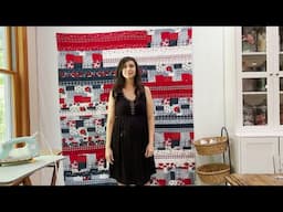 Where my Open Floor Plan Sewing Studio is and Sprightly Stripes Quilt Patriotic Version