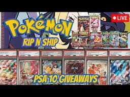 LIVE Pokemon RIP N SHIP! Hidden Fates & PSA 10 GIVEAWAYS!