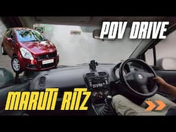 Maruti Ritz Rainy Day Pov Driving | 85 BHP | 1200 CC | ASMR | POV TEST DRIVE | REV RICH |