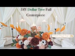 Easy DIY Lighted Fall Centerpiece with Dollar Tree Supplies