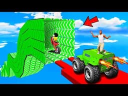 SHINCHAN AND FRANKLIN TRIED THE IMPOSSIBLE SNAKE SPEED BOOSTER TUNNEL PARKOUR CHALLENGE GTA 5