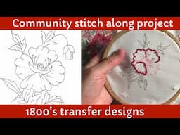 Stitch along & chat | Remembrance poppy | 1800’s embroidery | slow stitch quilt #slowstitching