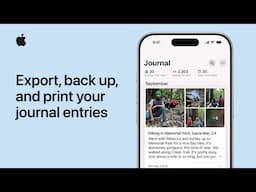 How to export, back up, and print your journal entries | Apple Support