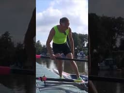 How to get into sculling boat - part 1