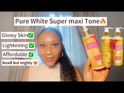 PURE WHITE SUPER MAXI TONE | skin lightening lotion for fair skin. how to lighten skin #lightenskin