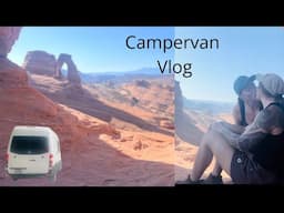 Campervan Vlog || starting our trip! Moab, UT, mt. biking, surviving the heat