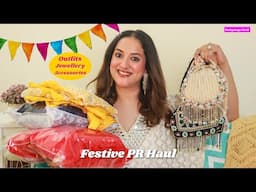 Festive PR Haul | Designer Sarees Suits Bags Jewellery n more | Perkymegs Hindi