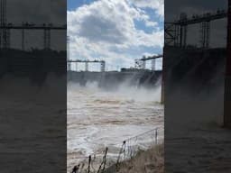 Flooding Catawba River from Lake Wylie Dam #HurricaneHelene #catawbariver #lakewylie