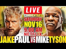 🔴LIVE MIKE TYSON vs JAKE PAUL Full Fight Commentary! Heavyweight Bout - 8x2 Rounds