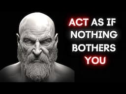 ACT AS IF NOTHING BOTHERS YOU | This is very powerful