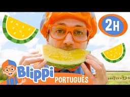 Blippi Encontra Comida Saudável na Fazenda! | 2 HORAS DO BLIPPI! | Vídeos Educativos para Crianças