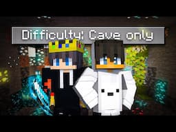 Beating Minecraft But It's Cave Only World Ft @ItsYouFid