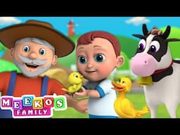 Old MacDonald Had A Farm 🚜 | 😻 Animal Sounds Song | Meeko's Family