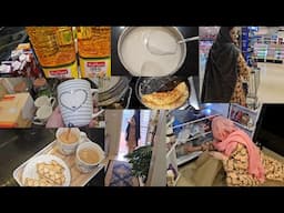 Monthly Grocery shopping || Chai ki dosti husband k sath || Dhaba style moong Daal