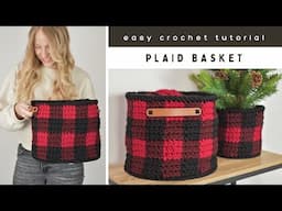 How to Crochet a Plaid Basket - Plaid Basket Crochet Pattern