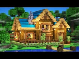 Easy Wooden house with Jungle materials - Minecraft Tutorial #429