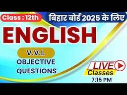 12th English Part - 06 Most VVI Objective Question बिहार बोर्ड  2025 के लिए