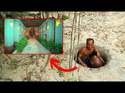 Build The Most Secret Temple Tunnel Underground House