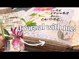 Journal with me: Simple layout with collage and stencilling ✨