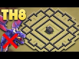 Town Hall 8 (TH8) New War Base Anti Dragon 2017 | Clash Of Clans