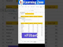 Magic Search Box in Excel | Learning Zone Sanju  #excel