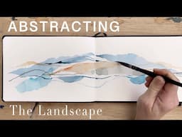 Watercolour Mountains | Abstract Landscape Sketchbook Painting Demonstration