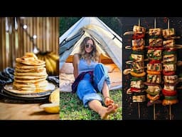 FIRST Night on OUR LAND + WHAT I EAT 🌿 Camping OFF GRID