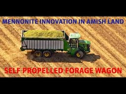 POWERED FORAGE WAGONS---Farming Ingenuity in Lancaster County's AMISH LAND---Mennonite Corn Harvest