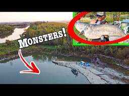 24 Hour Search For GIANT CATFISH HOLES DURING THE FALL FEED!!! (Hunt for BIGGIN’S!!)