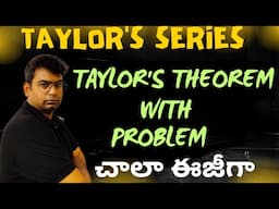 TAYLOR THEOREM WITH PROBLEM| #TAYLOR_SERIES