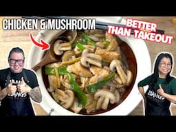 BETTER THAN TAKEOUT Chicken and Mushroom - Mum and Son Professional Chefs Cook